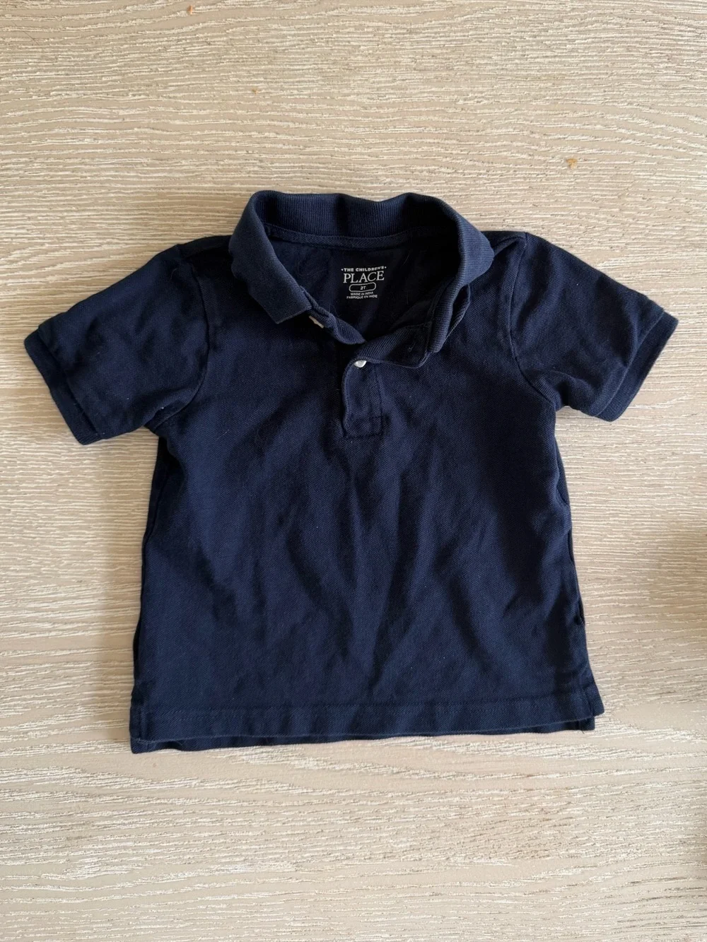 The children’s place navy blue uniform pique polo, 2T